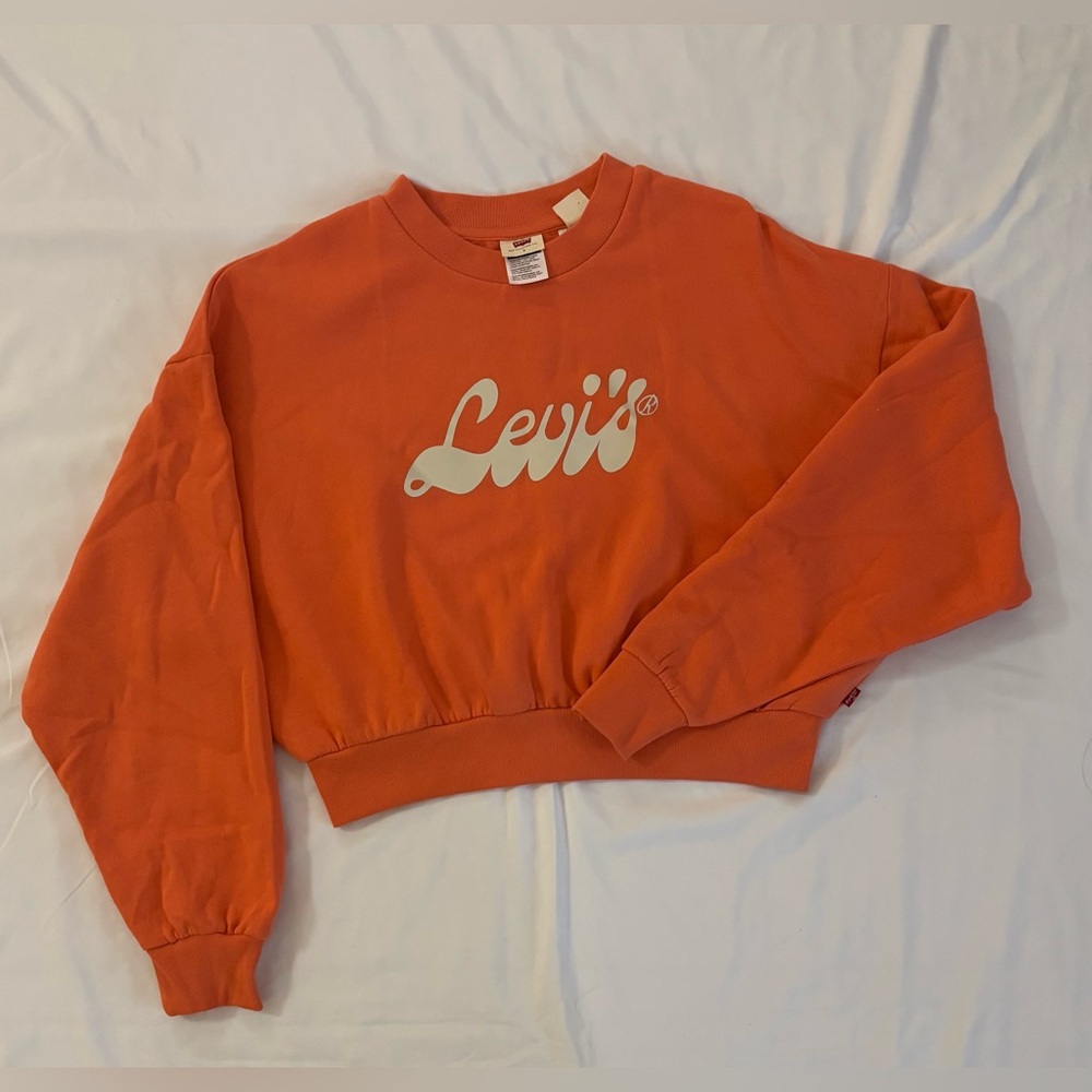 Levi's Cropped Women’s Orange Sweatshirt
